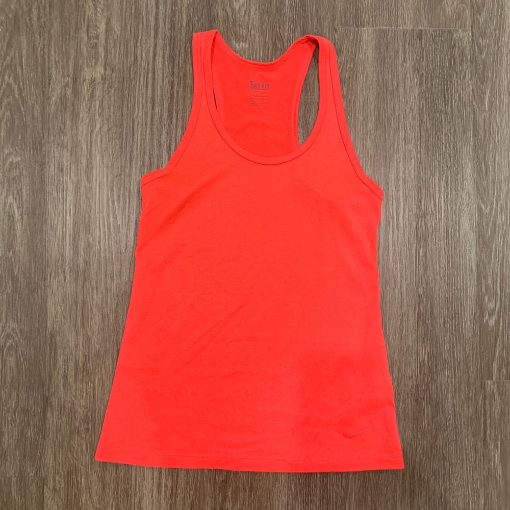 Bright Red Nike Racerback Scoop Neck Tank Top